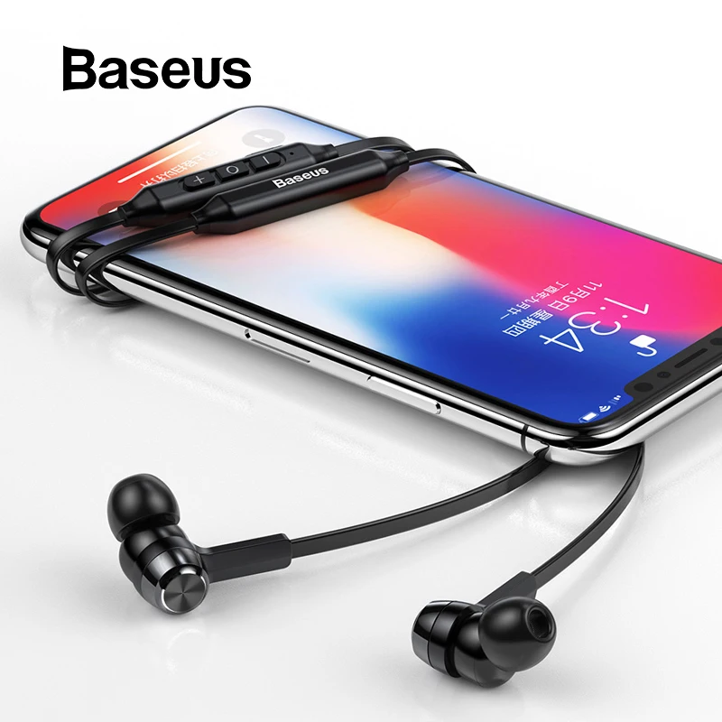 Baseus S06 bluetooth-наушники на шею беспроводные наушники для Xiaomi iPhone наушники стерео auriculares fone de ouvido с микрофоном