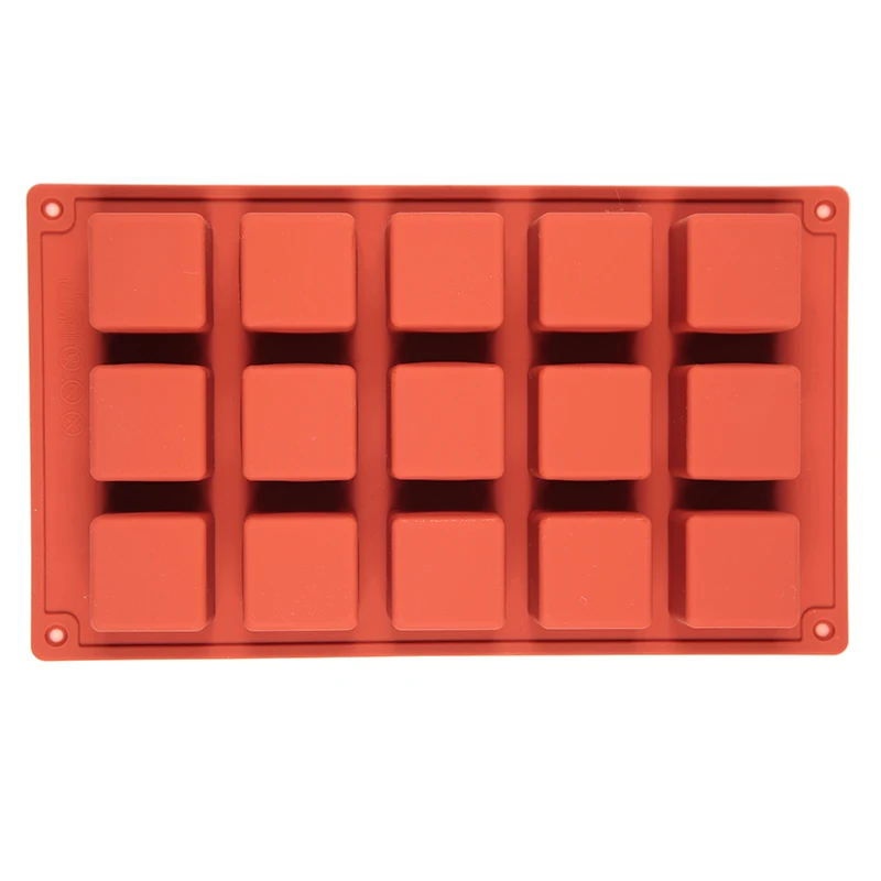 

15 Cavity Square Shape 3D Silicone Molds Cake Decorating Tools For Baking Jelly Pudding Mousse Bakeware Moulds Rubik's cube cake