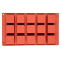 15 cavity square shape 3d silicone molds cake decorating tools for baking jelly pudding mousse bakeware moulds rubiks cube cake