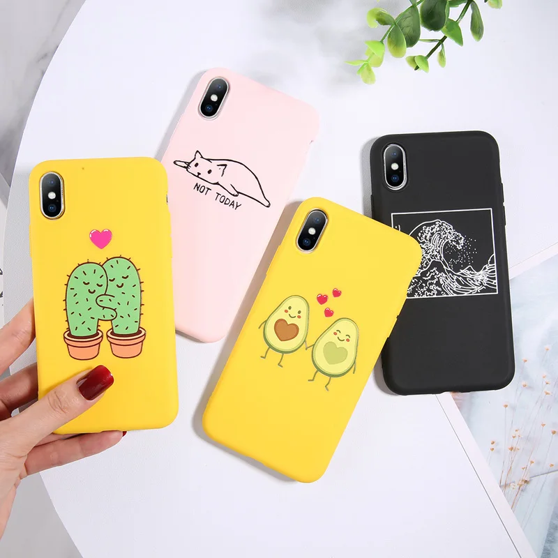 Lovebay милый авокадо чехол для телефона в форме кактуса для iPhone 11 Pro XR X XS Max 7 8 6 6s Plus 5 5S SE волн Корона силиконовая Мягкая задняя крышка