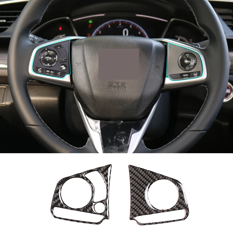 Автомобильный интерьер углеродное волокно рулевое колесо 3D наклейка крышка