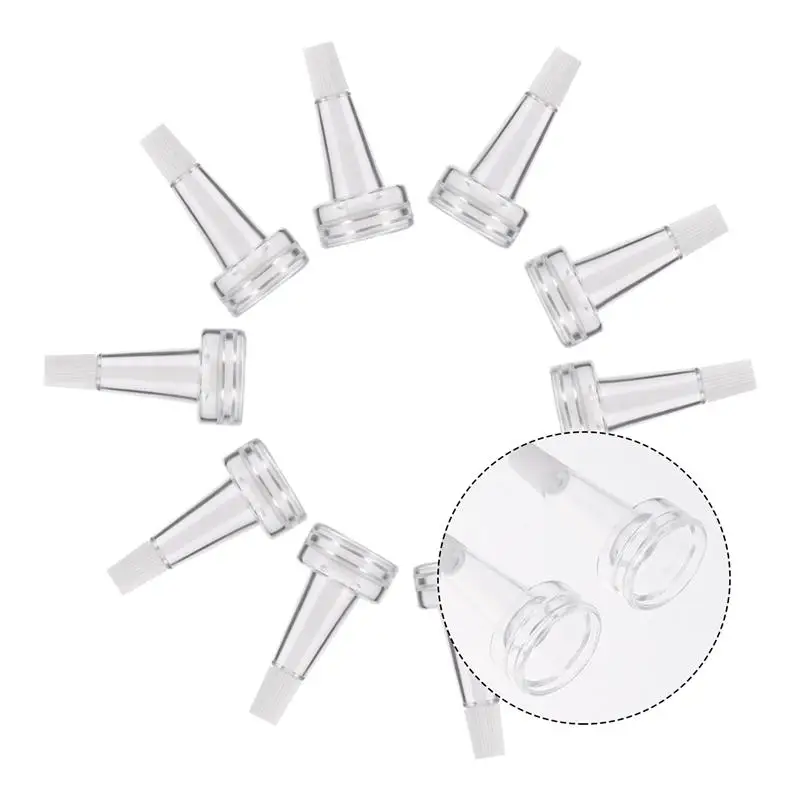 

100Pcs Vial Bottles Essence Liquid Bottles Caps Transparent Plastic Caps