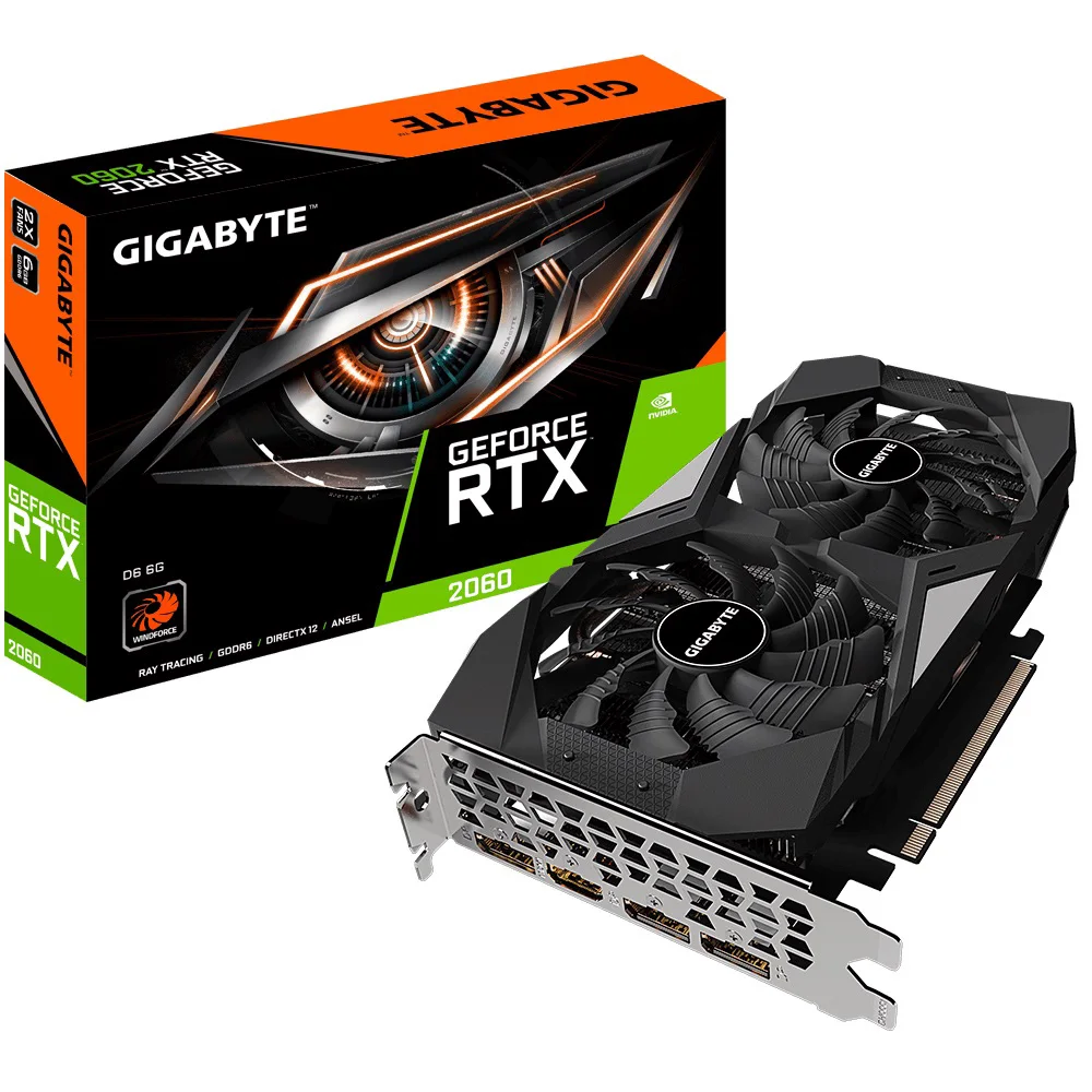 

New GIGABYTE GeForce RTX 2060 D6 6GB GDDR6 Graphics Card RTX2060