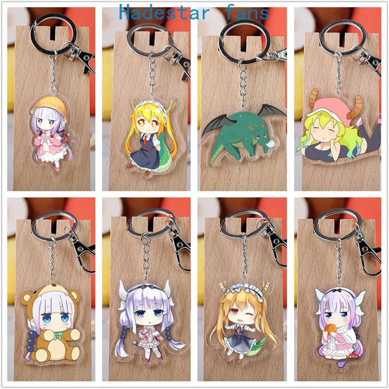 10 шт./лот аниме Miss Kobayashi's Дракон горничная акриловая игрушка брелок Kanna Tohru