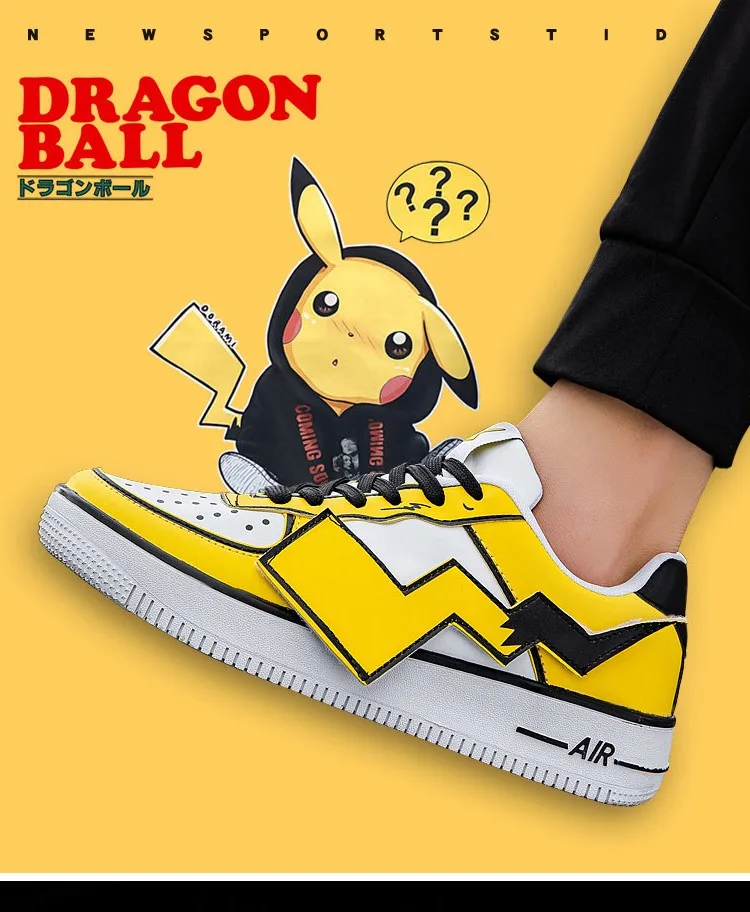 Pikachu/мужские кроссовки на толстой подошве; мужская повседневная обувь; брендовая мужская обувь; Новинка года; модная воздушная обувь; унисекс; женская обувь для влюбленных
