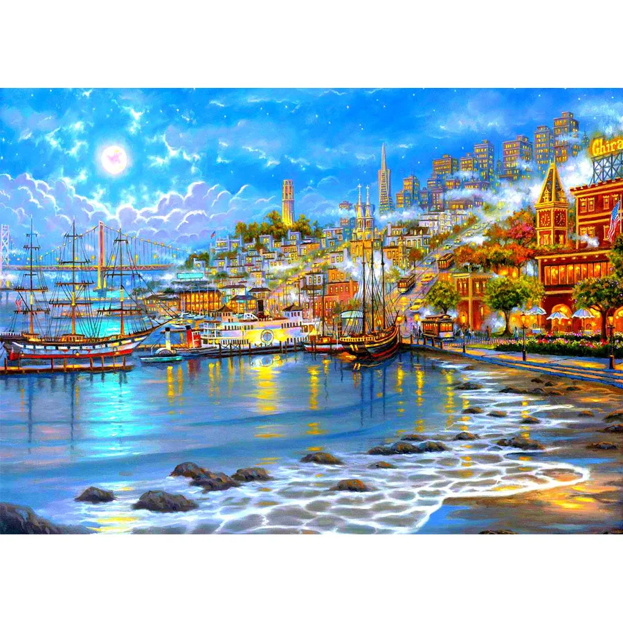 

Алмазная живопись 5D «сделай сам», мозаика с полными квадратными/круглыми стразами в дождливый день, наборы для вышивки крестиком, украшение...