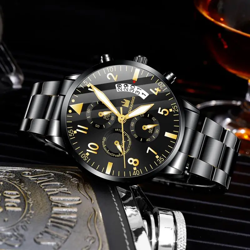 2019 мужские деловые наручные часы модные черные аналоговые кварцевые с ремешком