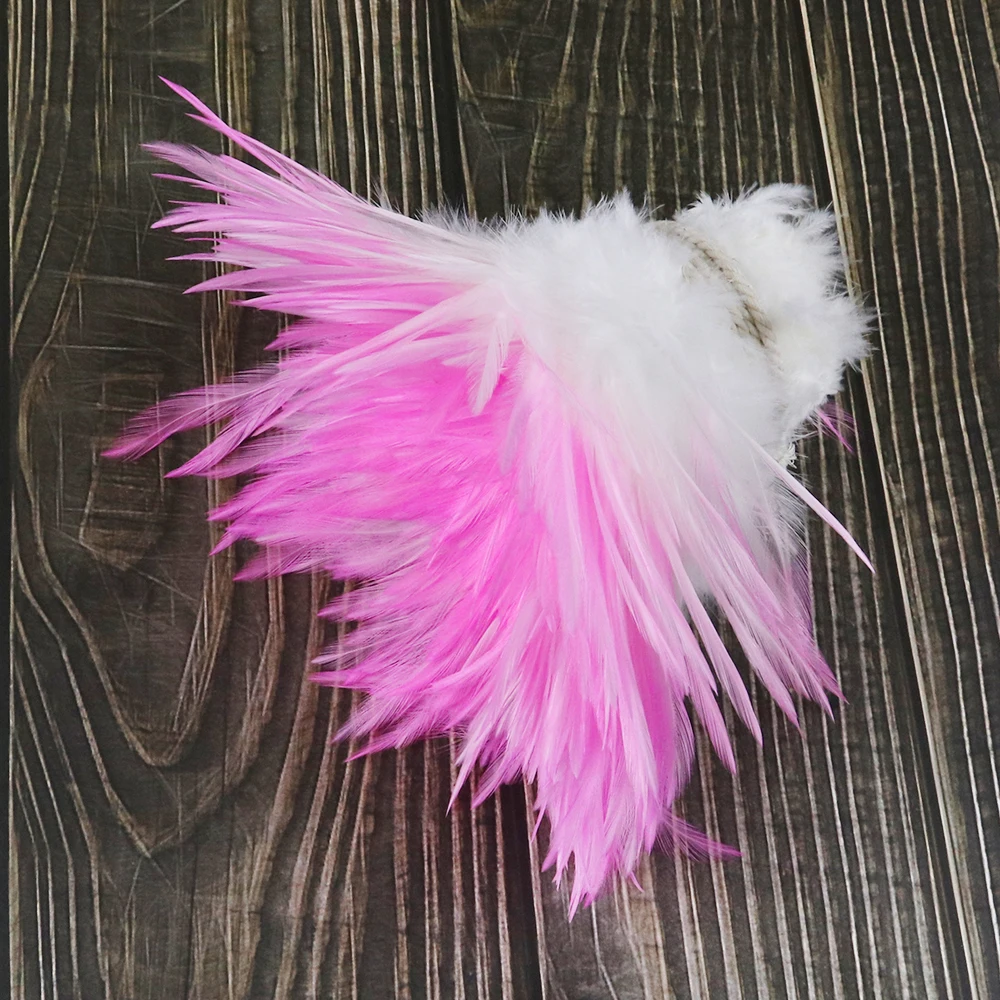 

800-1000 pcs/Lot Natural Rooster Feathers Tie 10-15cm For DIY Party Clothes Headdress Jewelry Decoration White Plume Crafts
