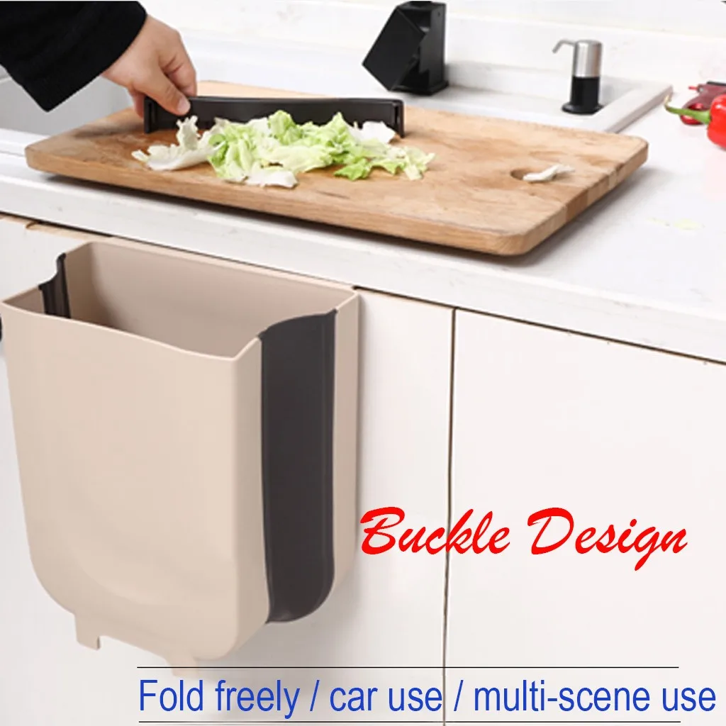 Складной контейнер для мусора подвесная корзина кухонного шкафа дома комнаты