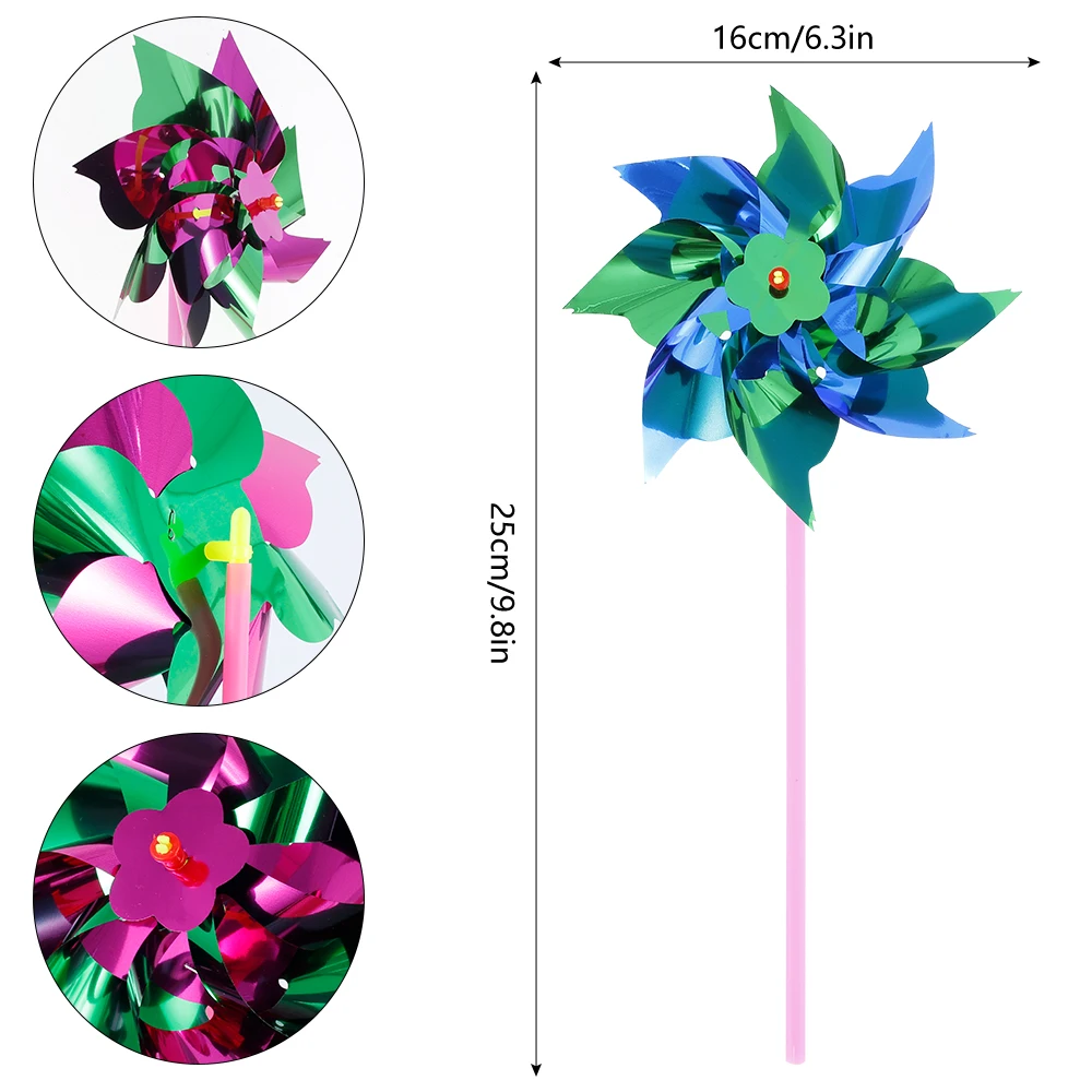 

50Pcs Plastic Windmill Pinwheel Wind Spinner Kids Toy Garden Lawn Party Decor Drop Ship