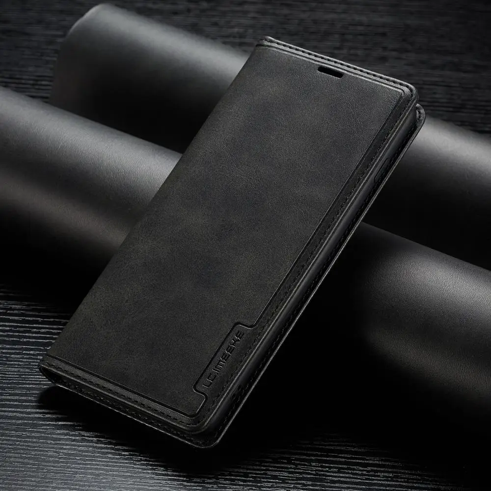 Роскошный кожаный чехол для телефона Samsung Galaxy S10 с отделением кредитных карт