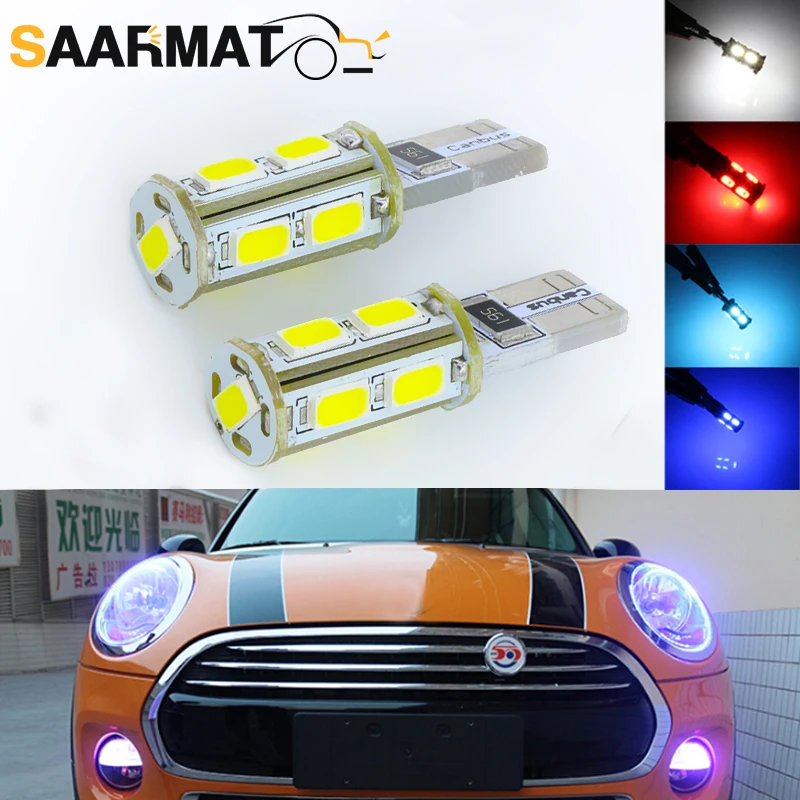 

2x T10 W5W светодиодный лампы 12V 9SMD высокой мощности ширина светильник чтения светильник сигнальная лампа для MINI Cooper F54 F55 F56 R52 R53 R55 R56