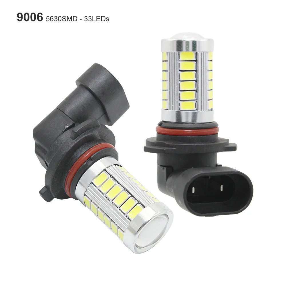 9006 1 шт. H4 H7 светодиодный головной светильник 33 SMD 5630 5730 Противотуманные фары Дневные Фары Светильник супер яркий светодиодный авто лампы хвостовые лампы H11 9005 9006 12V чистый белый - Испускаемый цвет: 9006