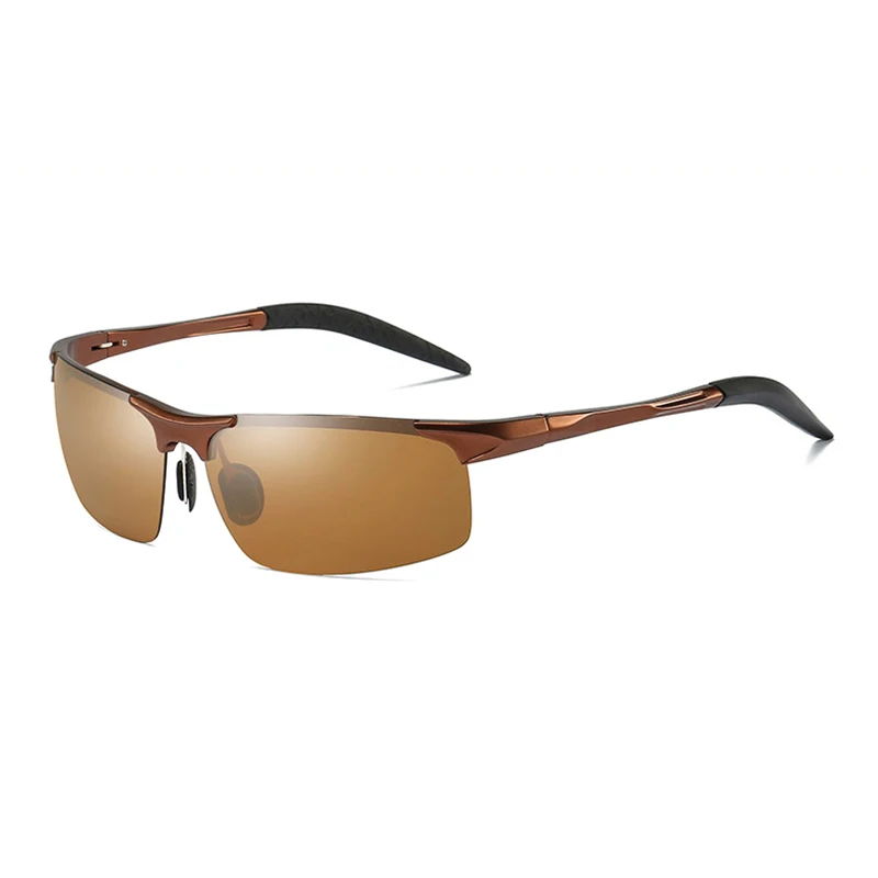 Солнцезащитные очки Мужские поляризационные, авиаторы в винтажном стиле, прямоугольной формы, полуободковая оправа, для вождения, Uv400 от AliExpress RU&CIS NEW