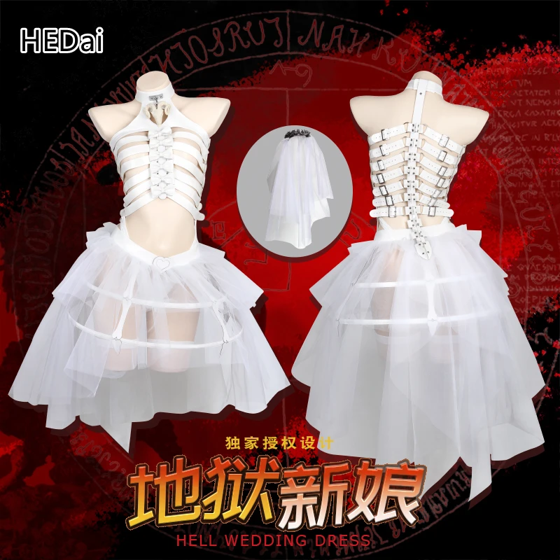 

Хэллоуин HEDai Hell Bride косплей женский сексуальный костюм для косплея юбка платье
