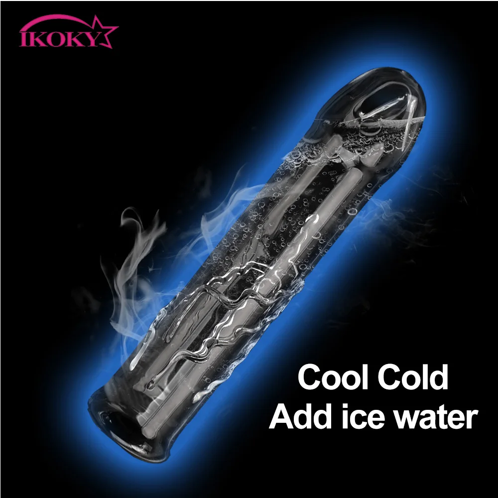 IKOKY Анальная пробка искусственный пенис массажная палочка полый стеклянный