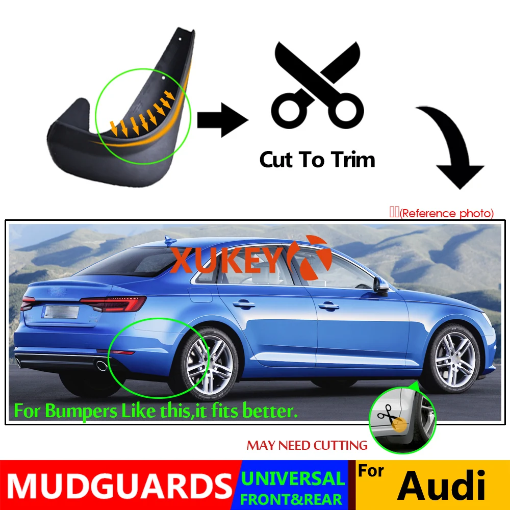 4 шт. брызговики брызговик спереди и сзади для Audi A3 A4 S4 B5 8D B6 8E 8H B7 B8 8K B9 8 Вт A8 D2 4D D3 4E D4