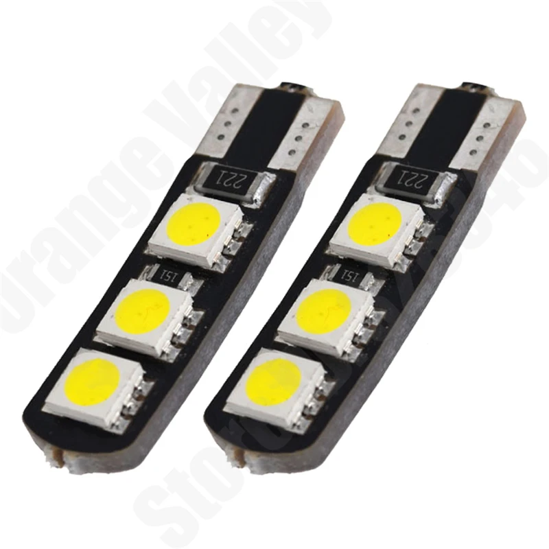 10 шт. T10 6SMD 5050 CANBUS W5W 6 светодиодный DC12V без предупреждения об ошибке Smd Canceller Авто