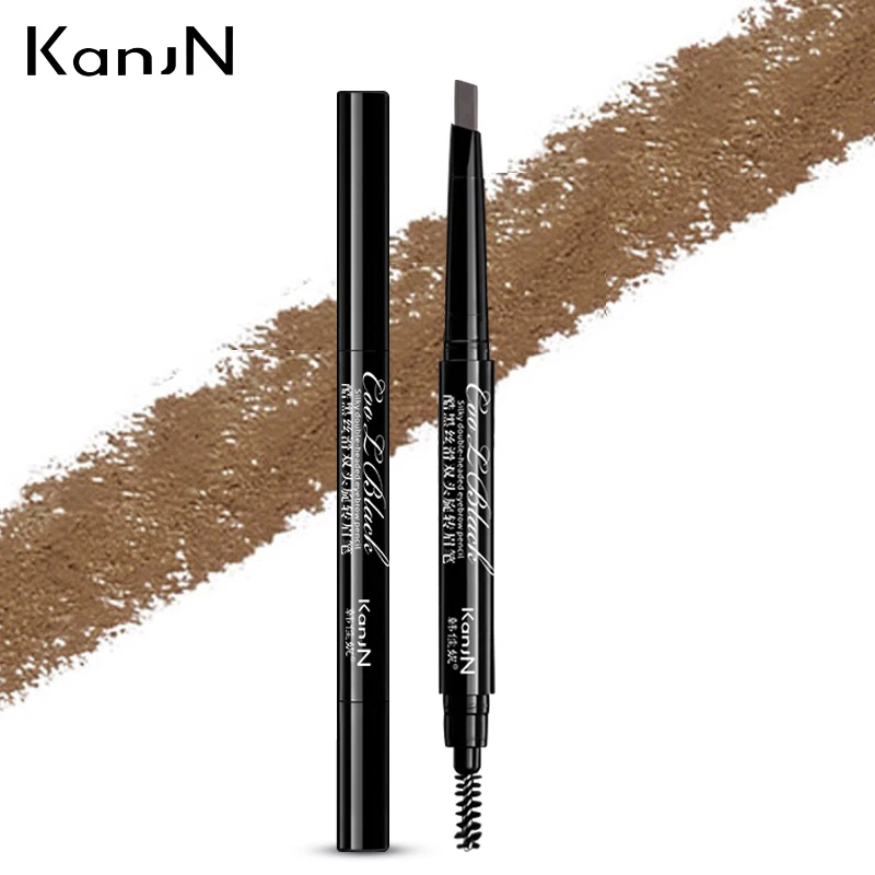 

3 Colors KanjN Eyebrow Waterproof Pen Long Lasting Professional Pencil No Blooming Rotatable Triangle Eye Brow Pen Smudge-proof