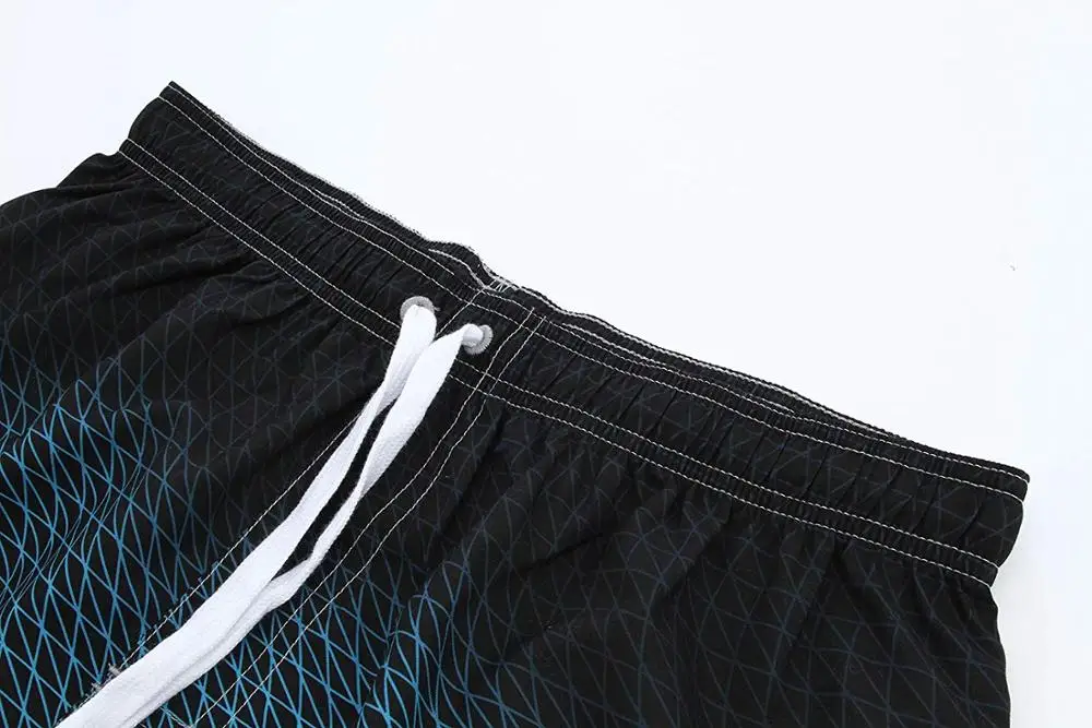 Мужские пляжные шорты для серфинга с геометрическим принтом, быстросохнущие шорты CB16111A