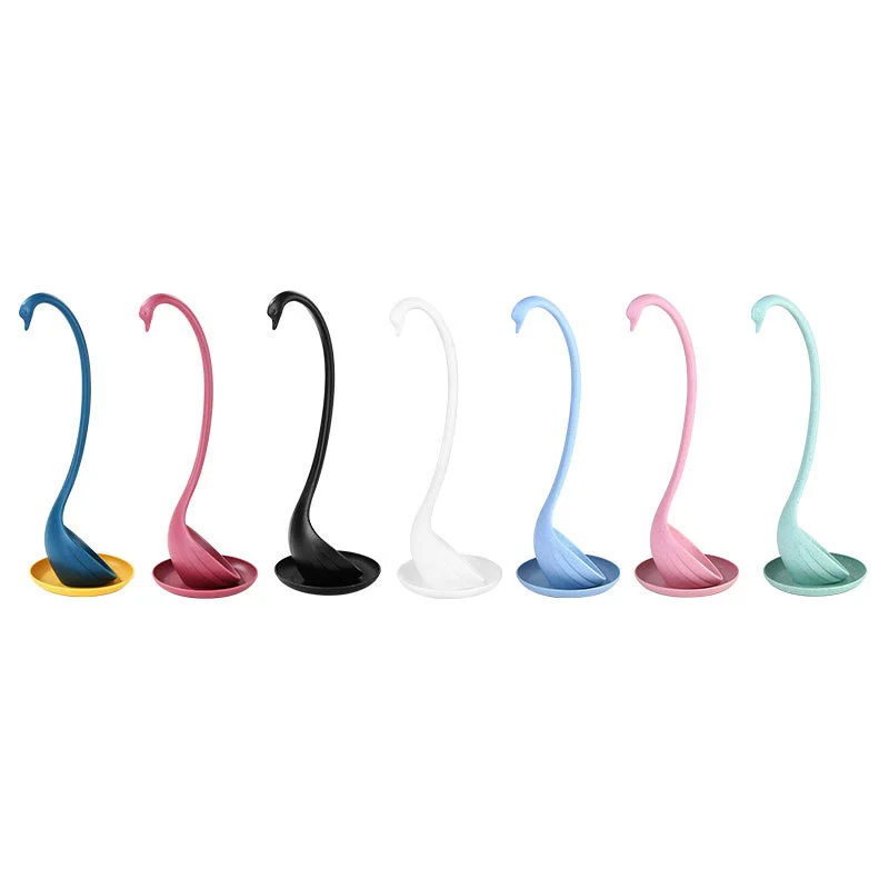 

Swan Ladle Spoons With tray Swan Shaped Ladle Special Swan Spoons Useful Kitchen Cooking Tool Plastic Ladle Home Table Decor