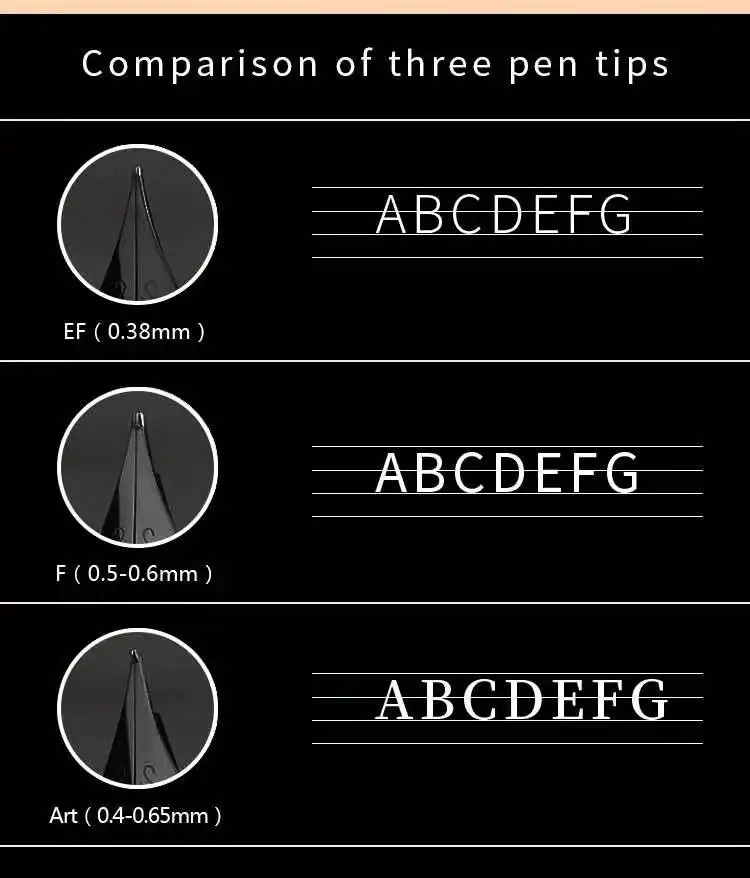 

DELIKE Black Nib EF/EF Bent/F Nib Units For DELIE Alpha NEW MOON Fountain-Pen Pens Part Office Practice Supplie Writing Gift