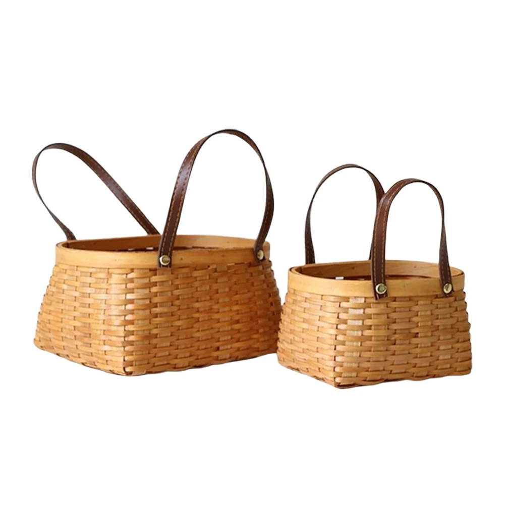 Сумка тоут ручной работы портативная плетеная для пикника пляжа кемпинга пешего