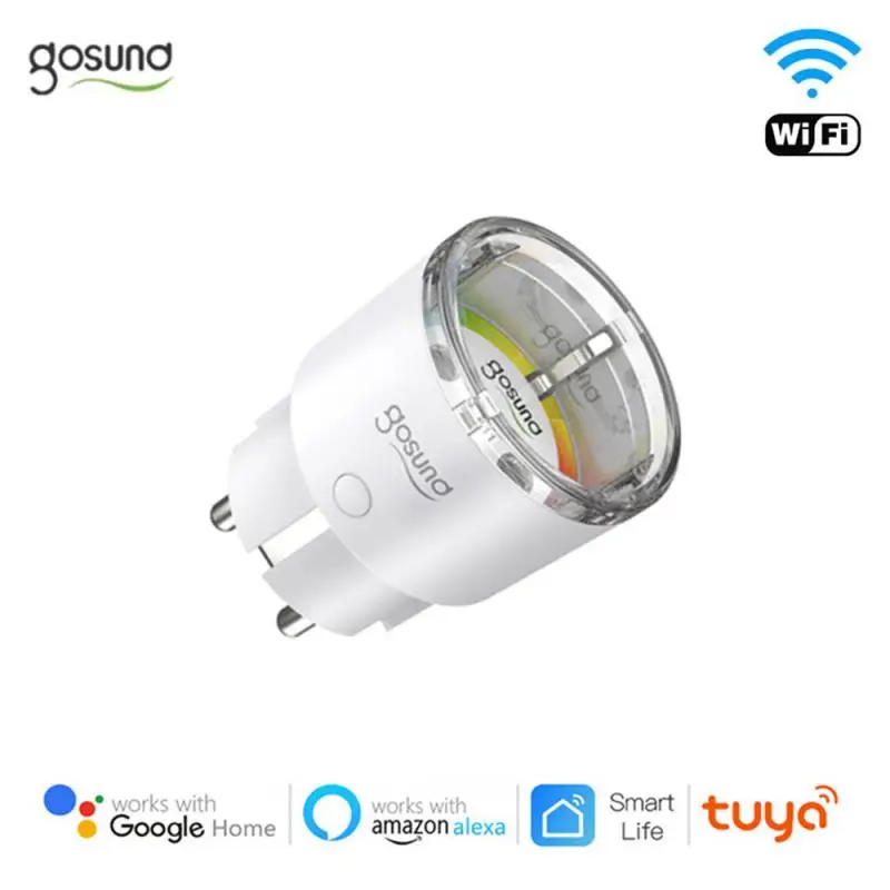 

Gosund Mini WiFi Smart Plug Socket With Power Energy Monitor EU Multi Plug Tuya APP Control Works With Alexa Google Assistant