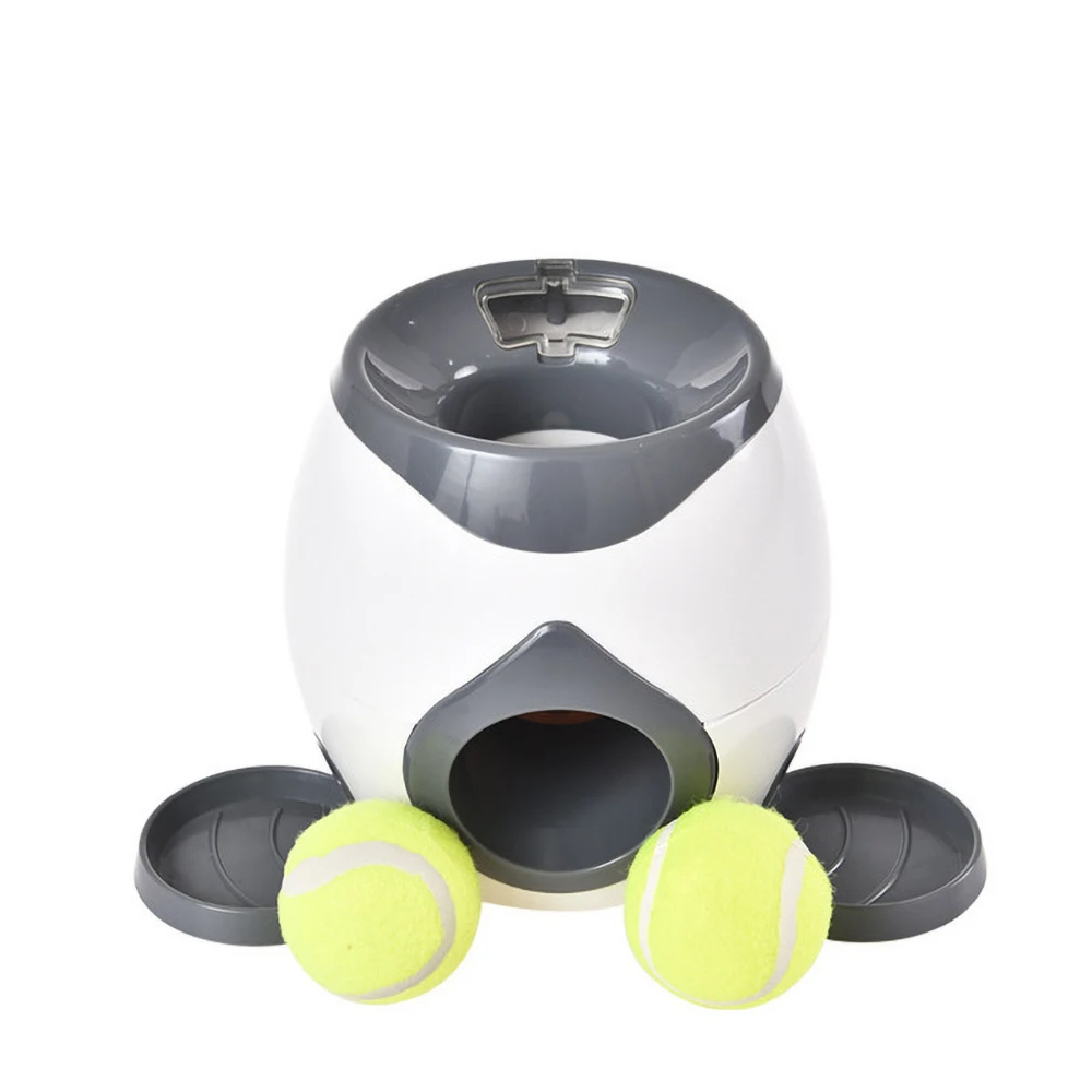 

Interactive Reward Toy Dogs Tennis Ball Automatic Thrower Food Treat Dispenser Play Game Dog Food Leader Exercise Helper