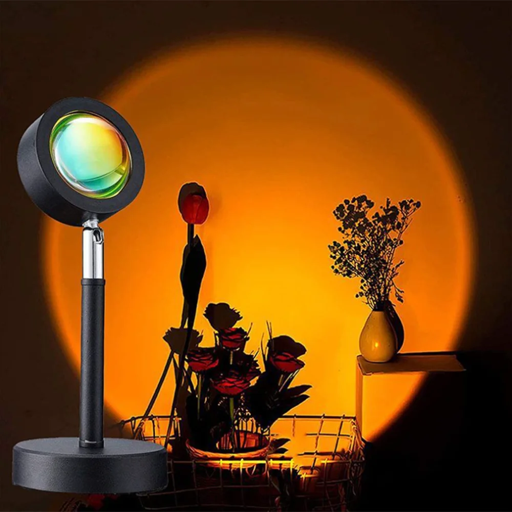 

USB Charging Desk Lamp Sunset Rainbow RGB Photo Background Atmosphere Auxiliary Light Photography Decoration Light Stage Light