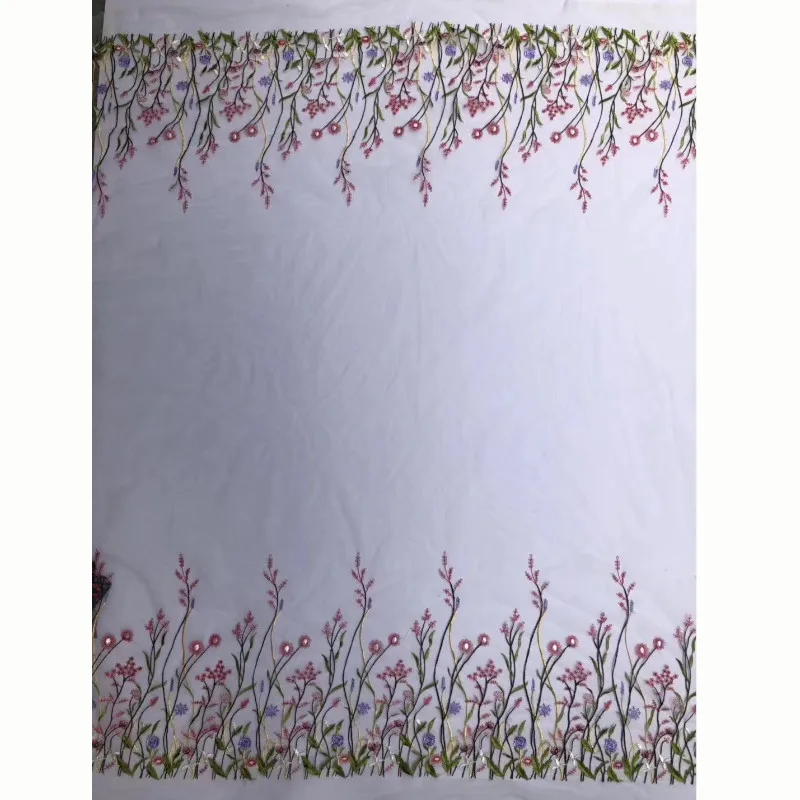 

Water Soluble Blossom Embroidered Tulle Lace fabric Heavy embroidered Lace Mesh Fabric Wedding Dress By The Yard