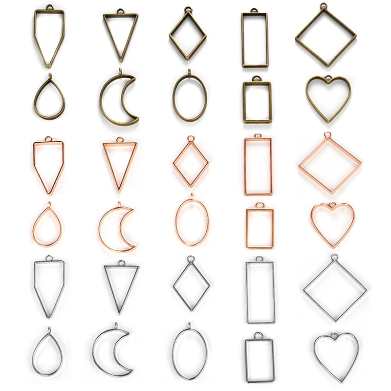 10 шт. новинка открытая рамка пустая оправа Геометрическая полая подвеска