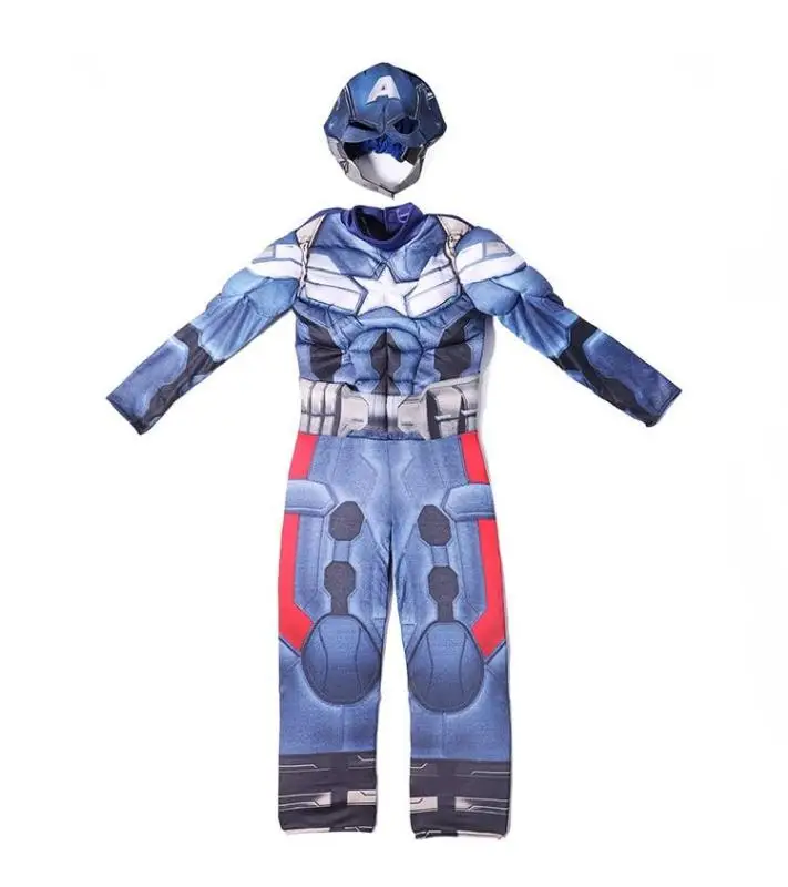 Костюмы Капитан Америка для мальчиков и девочек Костюм на Хэллоуин детей