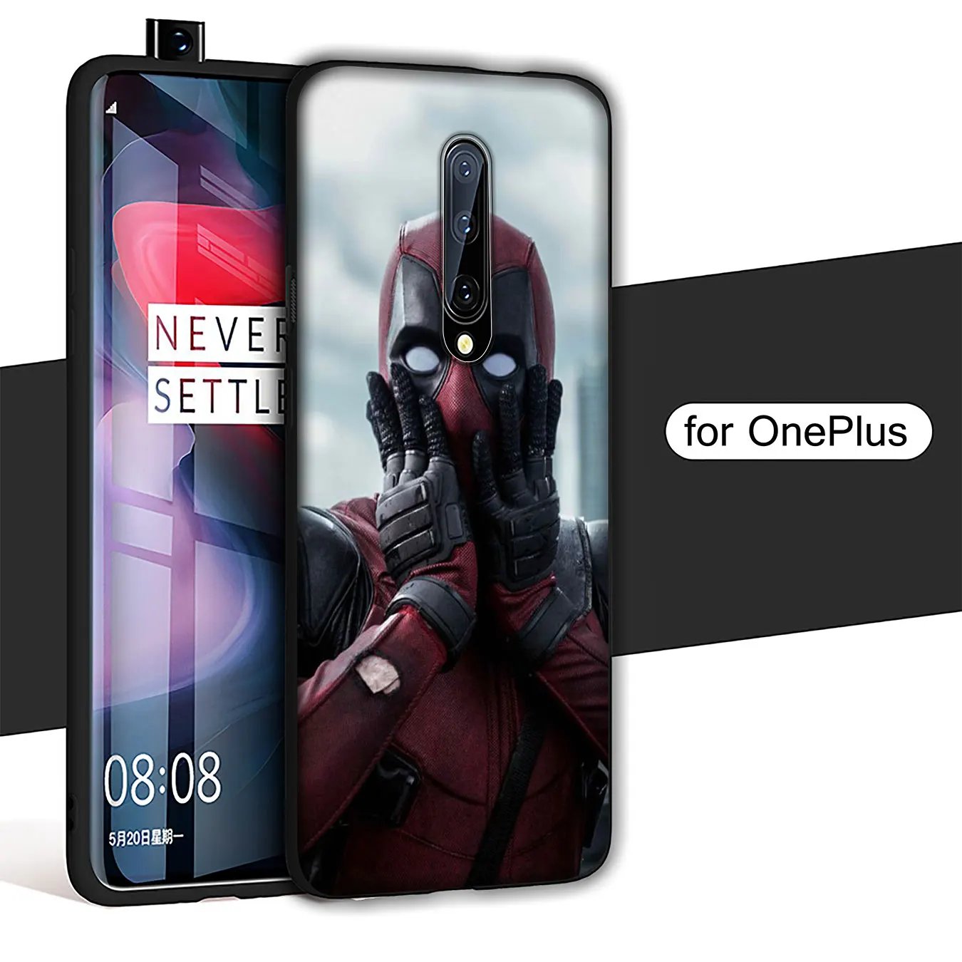 IYICAO Дэдпул Marvel Мягкий силиконовый чехол для телефона Oneplus 7T 7 Pro 6T 5T TPU черный One Plus |