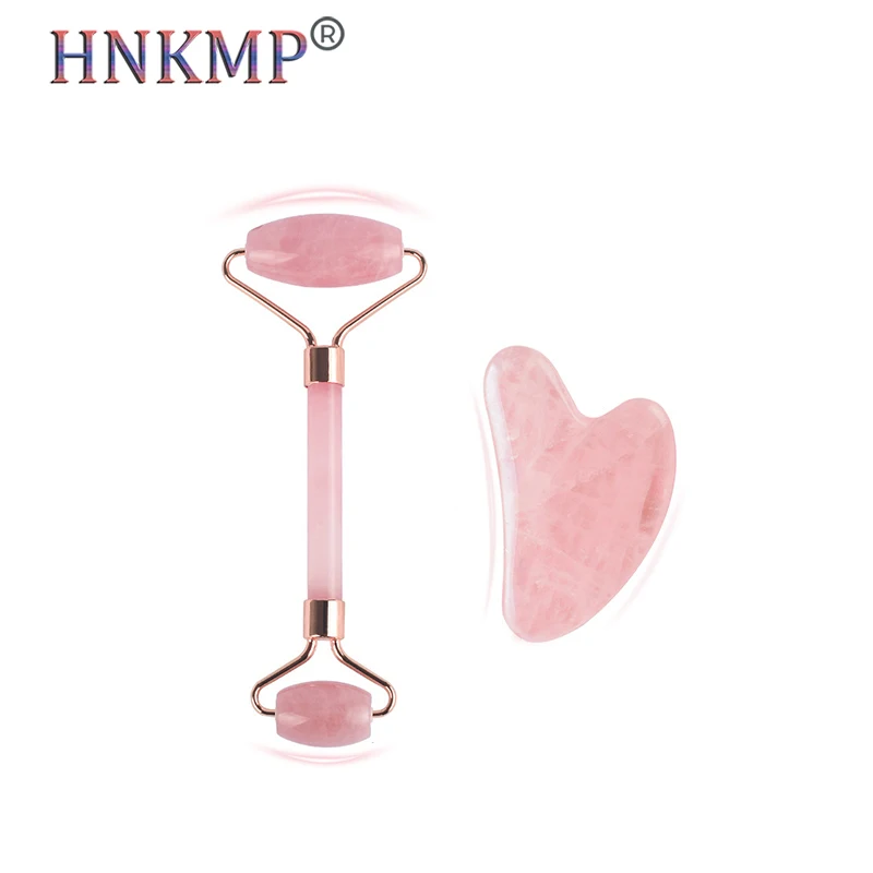 

HNKMP Jade Stone Facial Massage Roller For Face Eye Face Neck Natural Guasha Scraper Thin Lift Beauty Slimming Tools Roller