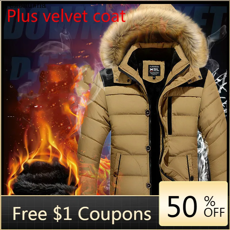 New Winter Plus Velvet Warm Coat Men's Jacket Thick Cotton Jacket Men Coat Winter  Quilted Jacket M-5XL Winter Jacket Men Coat 