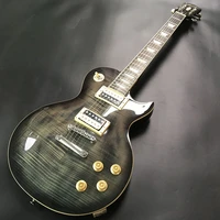 standard electric guitar mahogany body flamed maple top rosewood fingerboard chrome hardware trans gray gloss finish