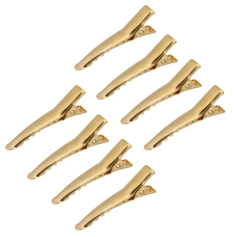 Заколки для волос 50 шт./лот золотого цвета с одним зубцом Утконос Аллигатор