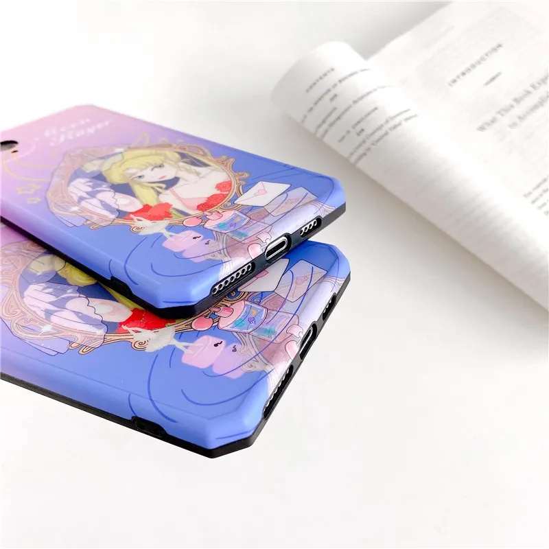 

Japan Cute Manga Personality Cartoon girl soft Case For iPhone 11 12 Pro Max mini 7 8 Plus XR X XS MAX SE 2 phone cover fundas