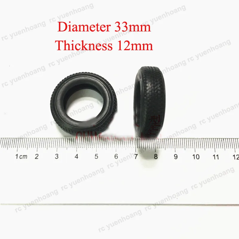 

20pcs Outer Dia 33mm Thickness 12mm Thicker Tire for Simulation Sailing Ship Model Anti-Collision Wheel Assembly Rubber Tyre