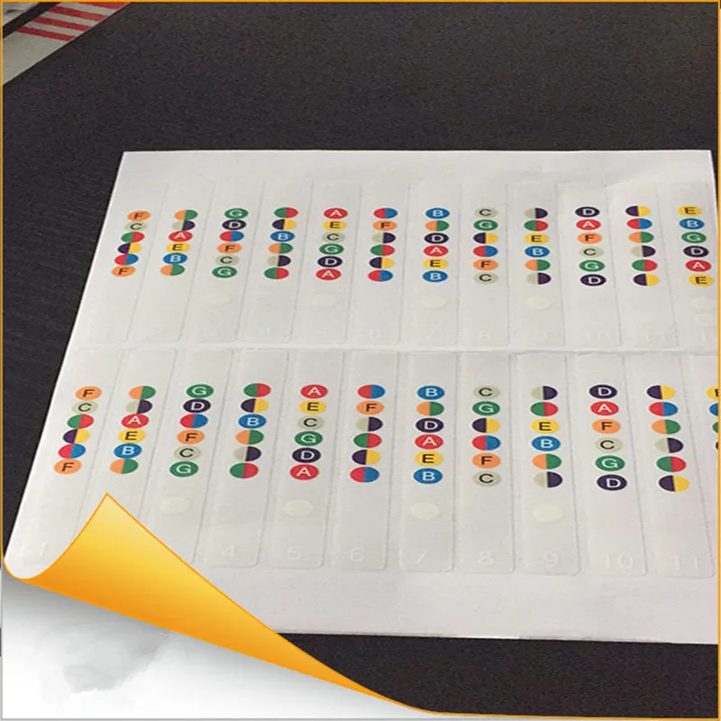 Гитары гриф Примечания карта этикетки Стикеры лад наклейки для 6 строка