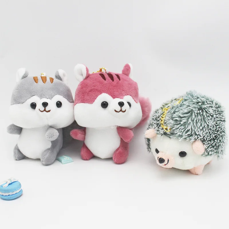 12 см милое маленькое животное кулон кольцо для ключей Ежик белка эксклюзивная