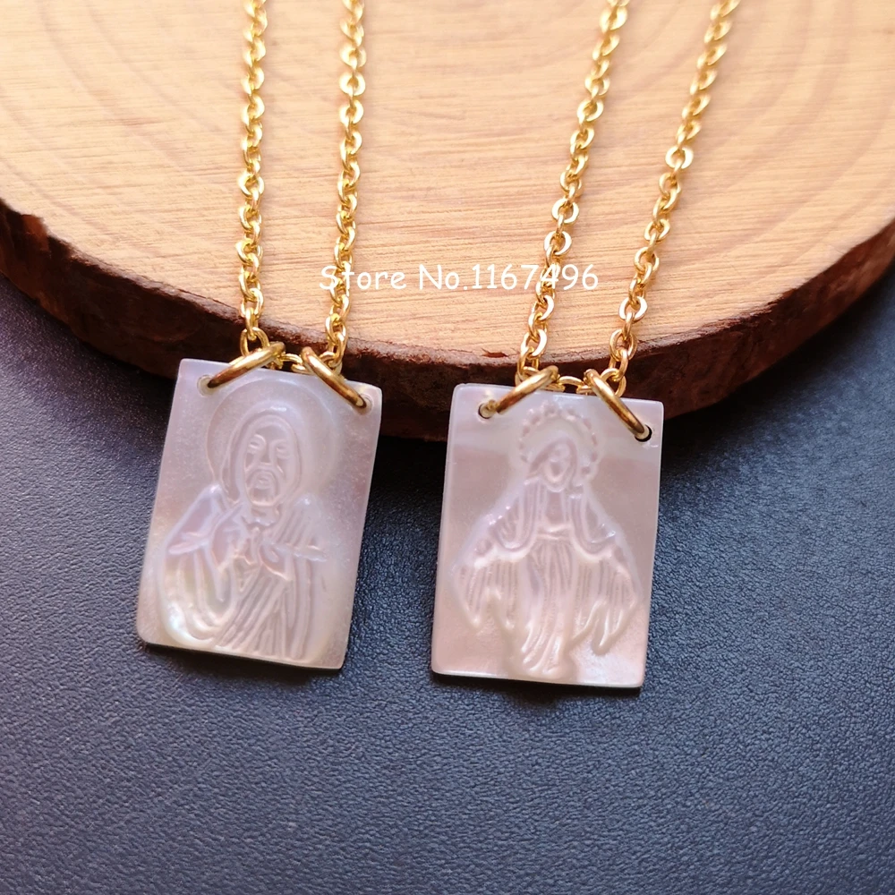 10 шт./лот смешанный дизайн натуральный перламутровый корпус ожерелье святое