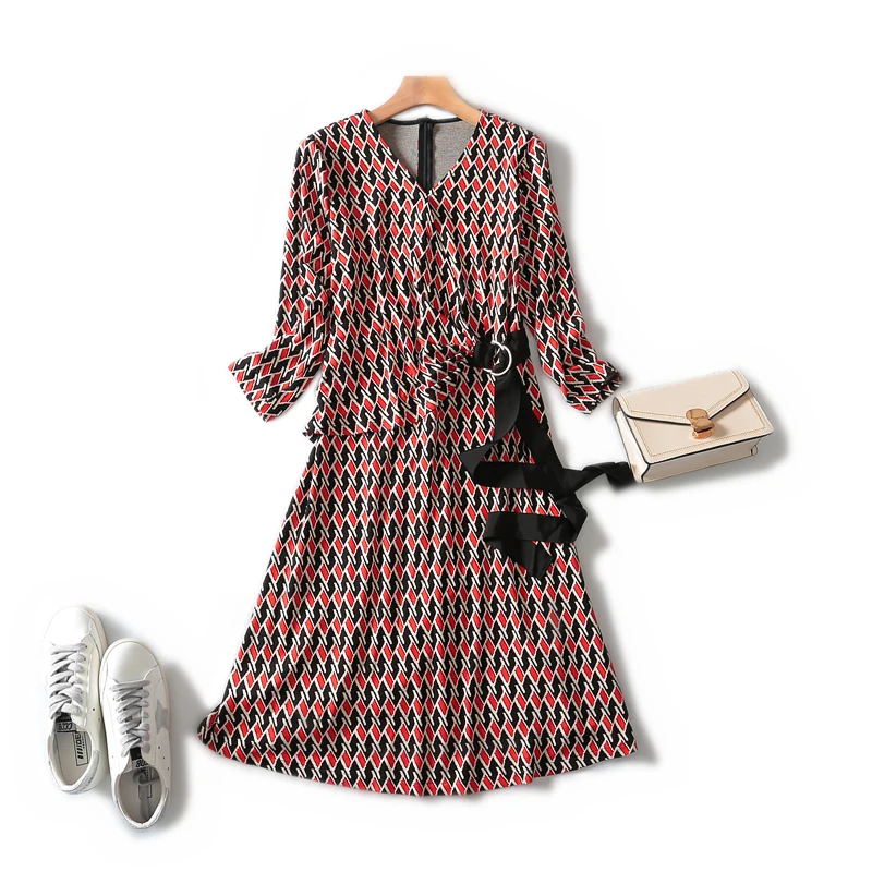 2019 осенний Новый продукт Талия галстук Щепка плиссированные алмазные оранжевые