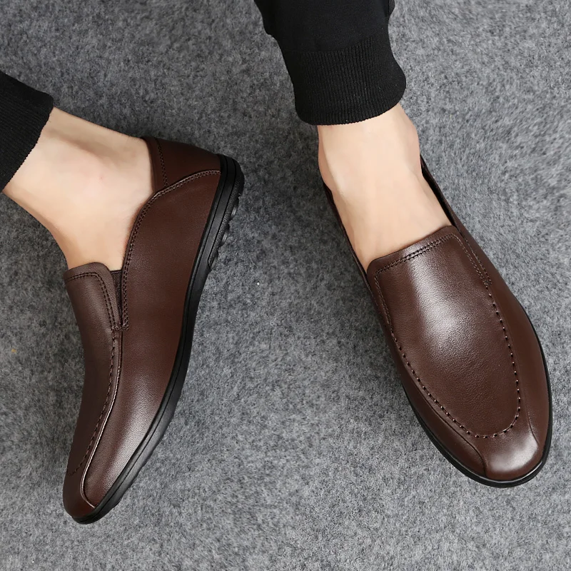 

Black Casual Shoes Men Casual Shoes Leather Breathable Sports Fashion Man Mens Boots Shoe Leisure Men's Sneakers For
