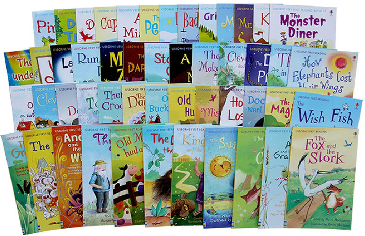 50 книг/набор Usborne My First Reading Library английские картинные книги Обучающие Детские