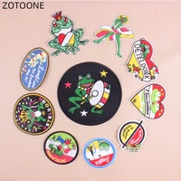 zotoone sew on patches oetel donk frog carnival for netherland iron on embroidered patch for clothing diy badge for clothes g