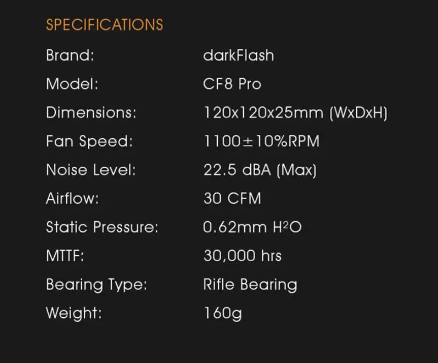 Чехол для ПК Darkflash CF8 PRO Вентилятор охлаждения RGB вентилятор аура синхронизация 5V3p