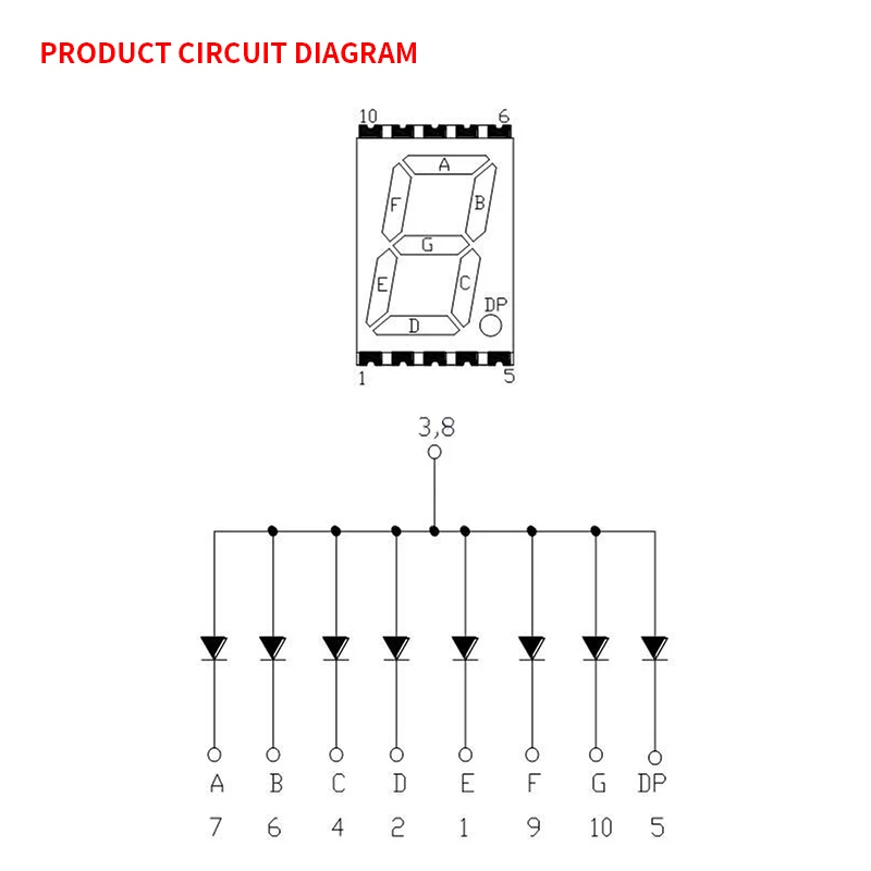 5 шт. SMD 0 56 дюймовый цифровой светодиодный дисплей Высокое качество 7 сегментов 1