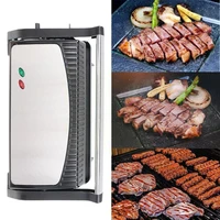 Household Barbecue Meat Machine Multi-function Heating Steak Panini Machine Cooke Breakfast Bacon And Pan Pan Electric Baki C1T0